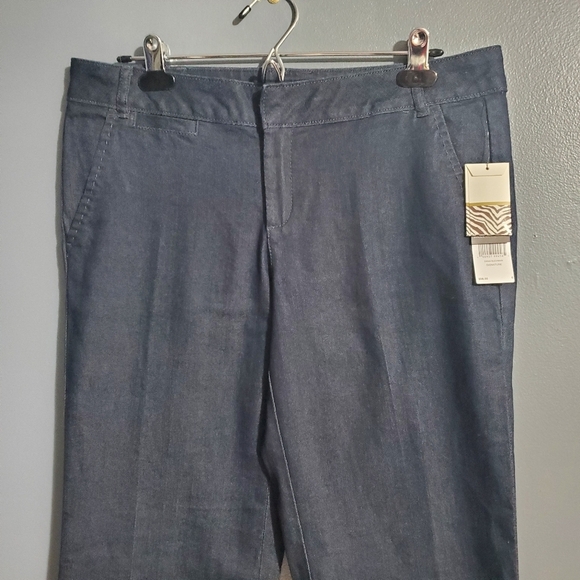 NWT Dana Buchman Signature Womens Trouser Jeans Super Dark Wash Size 6 - Picture 2 of 9